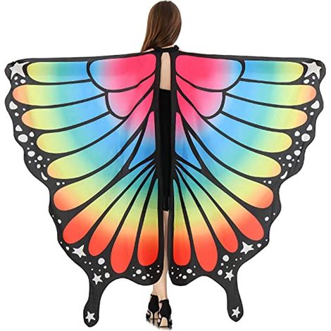 Châle ailes de papillon pour femme, idéal pour Halloween, pour filles et adultes, déguisement et cape. (1/5)