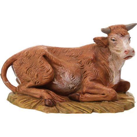 BUE SEDUTO 12CM STATUETTA IN RESINA (1/3)