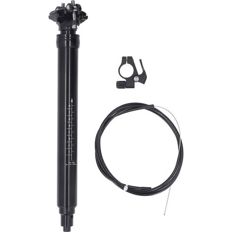 Tige de selle télescopique pour vélo de route, débattement de 125 mm, en alliage d'aluminium, hauteur réglable, passage de câble interne, pour VTT et vélo de route (1/5)