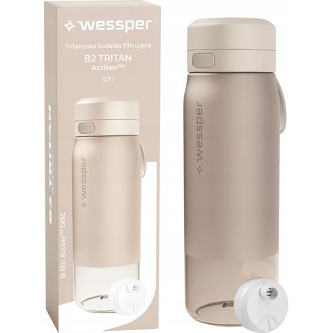 Wessper Tritan-Flasche mit Filter WES273-700-BG beige 700 ml (1/5)