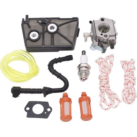 Kit carburateur tronçonneuse + bougie filtre essence joint durite pour 028, 028AV, 028WB, 028Q, 028W (1/5)