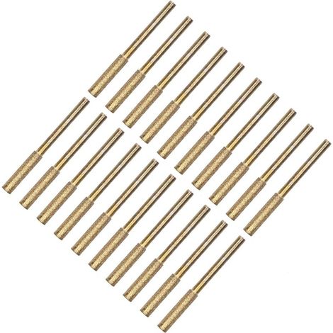 Lime à Meule pour Tronçonneuse, Ensemble D'outils D'affûtage Faciles Changer Chaîne de 3/8 Pouces, Kit Fraises 20 Pièces L'équipe d'entretien la Tronçonneuse (Gold 11) Or - (1/5)