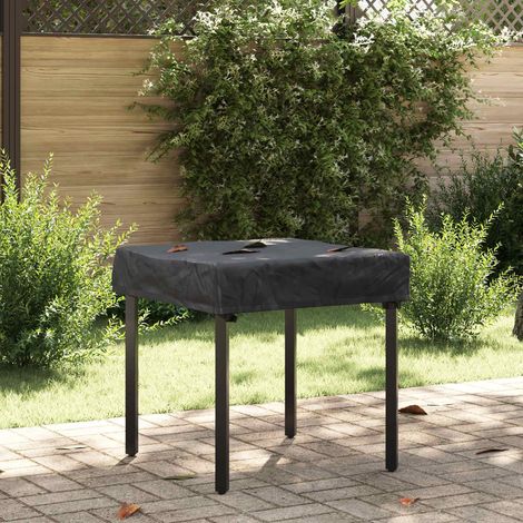vidaXL Table Cover Plain Black 82 x 82 x 15 cm Fabric