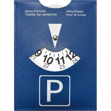 Disque de stationnement Maxi en cuir synthétique souple au toucher doux pour voiture, moto, camping-car, 10 x 13 cm (1/5)