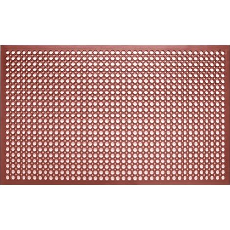 Tapis en Caoutchouc Anti-Fatigue Rouge - Jantex (1/5)
