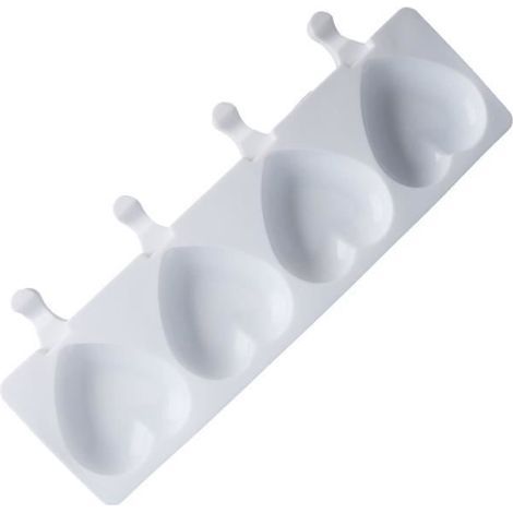 Eisform - Ohne Namen - 4 Mulden - Lebensmittelechtes Silikon - Wiederverwendbar - Leicht zu entformen (1/4)