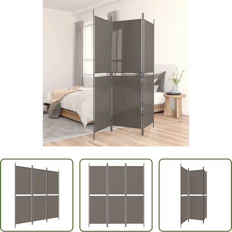 Raumteiler -  3-tlg. Paravent Anthrazit 150x200 cm Stoff (1/5)