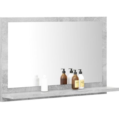 Miroir de salle de bain Gris béton 60x10,5x37 cm (1/5)