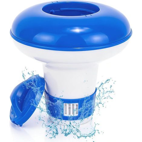 KGC Swimming Pool Float, Chlorine, 12.5 cm Float Swimming Pool Dispenser Floating Chlorine for Mini Tabs 20g Float, Suitable for Pools, Bromine Spas and Fountains (1/5)