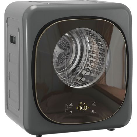 Sèche-Linge 4 kg, Design Compact, 5 Modes, Minuterie, Gris et Noir (1/5)