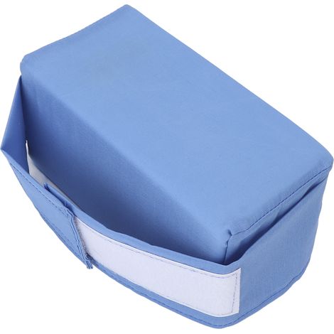 Oreiller pour les jambes pour dormir sur le côté, en mousse souple, amovible, réduisant la pression sur les articulations, avec sangle pour le genou (bleu). (1/5)