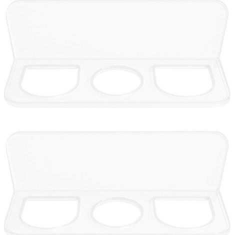 Lot de 2 supports de peigne de salle de bain, support de brosse à cheveux, fournitures de rangement, organisateur d'outils pour cheveux avec trois trous, support mural pour salle d'outils chaude (1/4)