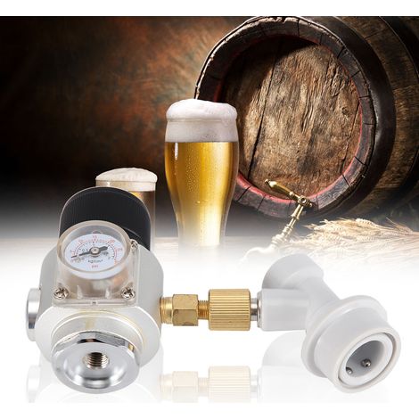 Régulateur de gaz CO2 miniature pour brassage amateur avec système de déconnexion à bille pour fût de gaz Corny Keg (1/5)