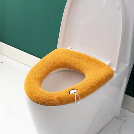 Coussin Pour Abattant De Toilette - En Fibre Acrylique Épais - Adapté Aux Abattants Ronds Et Allongés - Lavable En Machine - 1 Pièce (1/3)