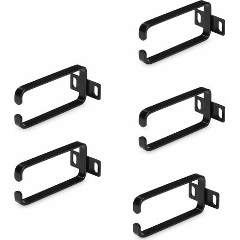StarTech.com Lot de 5 Crochets à Anneaux en D pour Gestion Verticale des Câbles 1U, Gestionnaire de Câbles pour Baies de Serveurs 19", Organisateurs de Câbles pour Racks de Réseaux, Anneaux de Guidage