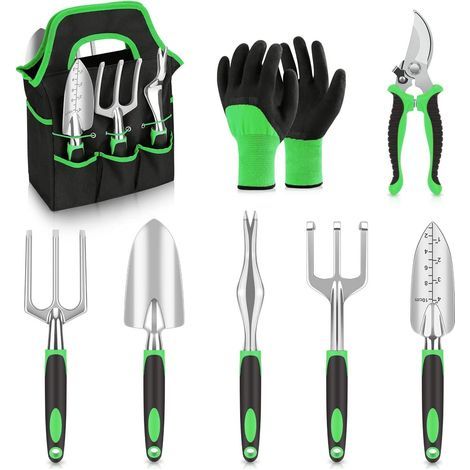 Gartengeräte-Set, Handwerkzeug-Geschenkset, 8-teiliges All-in-One-Set für draußen (1/5)