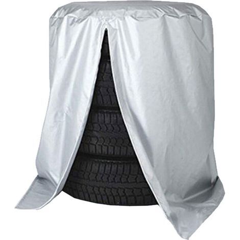 Reifenhülle – 85 x 120 cm – 210D wasserdichtes, silbernes Polyester – Für Reserverad in Wohnmobil, Wohnwagen, Anhänger, PKW und LKW – 1 Stück (1/5)