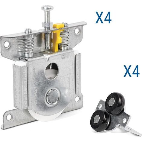 kit 2 puertas superior+inferior rolly para guia a75 sp16. compatible con kit de guías lugano (1/3)