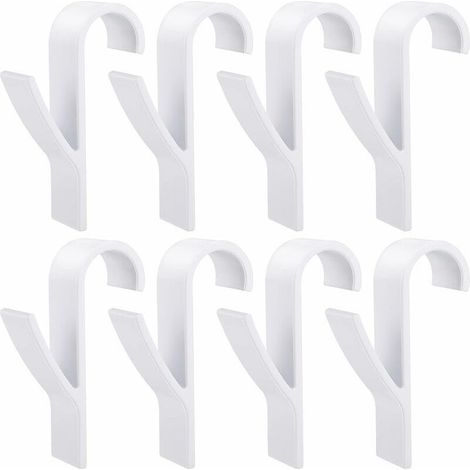 8 pièces Crochet Radiateur, Crochet radiateur sèche serviette, Crochet pour Radiateurs plastique Blanc, Patères Radiateur de Salle de Bain (1/5)