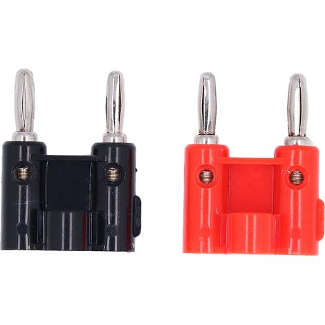 Connecteur banane double rangée 4mm, fiche audio enceinte, prise croisée lanterne, lot de 2 pièces, jack haut-parleur (1/5)