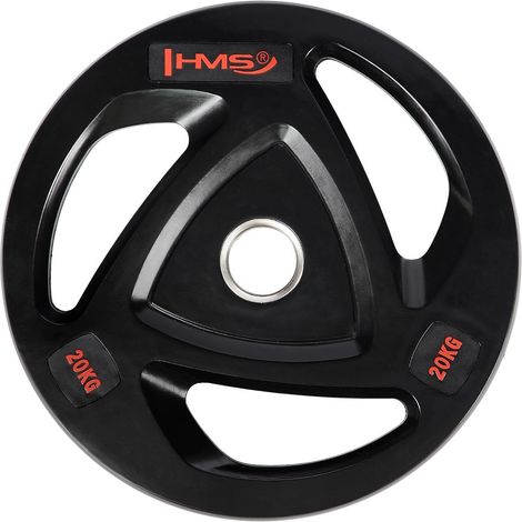 Disco de peso olímpico negro de 20 kg