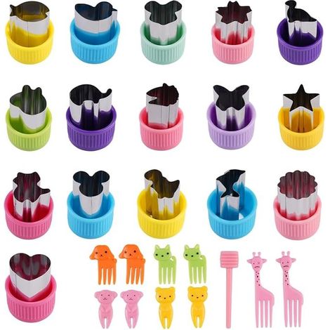 Mini Fruit Cookie Cutters, Vegetable Cookie Cutters, Mini Animal Cookie Cutters in Stainless Steel, Cakes, Cookies, Pastry Decorations (1/5)