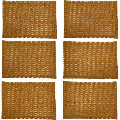 Lot de 6 sets de table rectangulaires en jute TORSA (1/2)