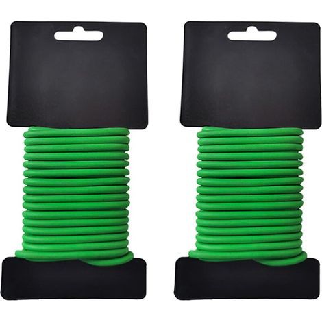 Pair Lot de 2 Attaches pour Plantes de Jardin, 2,5 mm x 10m Fil de Fer Souple très résistant, Jardin en Fil Souple pour Plantes, pour Plantes grimpantes, des vignes, des arbustes et des Fleurs