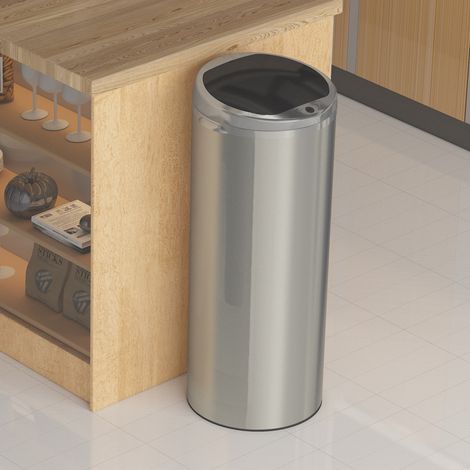 Hobag – Poubelle automatique 50L en acier inoxydable – Système Touch silencieux – Étanche aux odeurs – Conçue pour zones humides