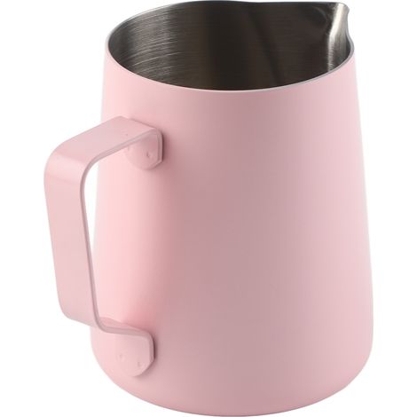 Pichet à mousser le café en acier inoxydable pour latte art, accessoire de café, 600 ml, rose (1/5)