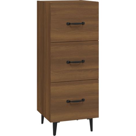 Credenza buffet cassettiera mobile contenitore organizer cucina soggiorno soggiorno 34,5 x 34 x 90 cm derivati del legno marrone 020031204