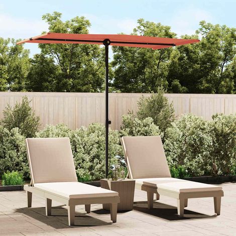 vidaXL Garden Parasol with Aluminium Pole 180x110 cm Terracotta (1/5)