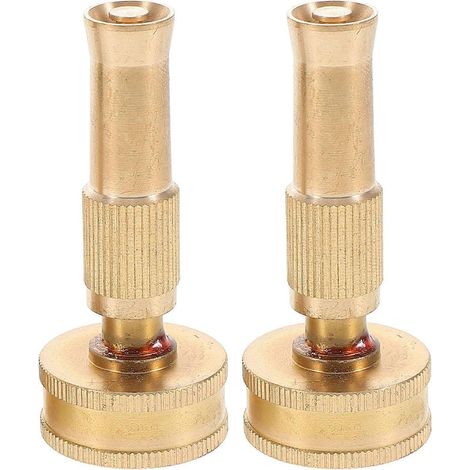 Water Misting Garden Hose Nozzle Adjustable Sprayer 6Pcs Golden (1/5)