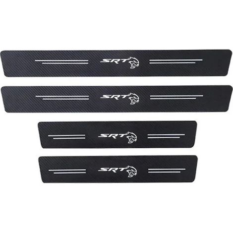 (Pour SRT) 4 protections de seuil de porte en fibre de carbone anti-rayures pour Dodge SRT Charger Challenge Durango Journey Avenger (1/3)