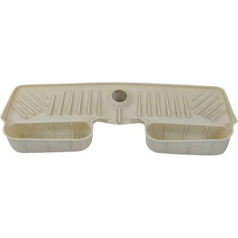 Tapis d'égouttage pour robinet de cuisine, protection anti-éclaboussures pour éviers, tapis d'égouttage en silicone, bac de récupération pour plans de travail, blanc crème - JBMEDIA (1/4)
