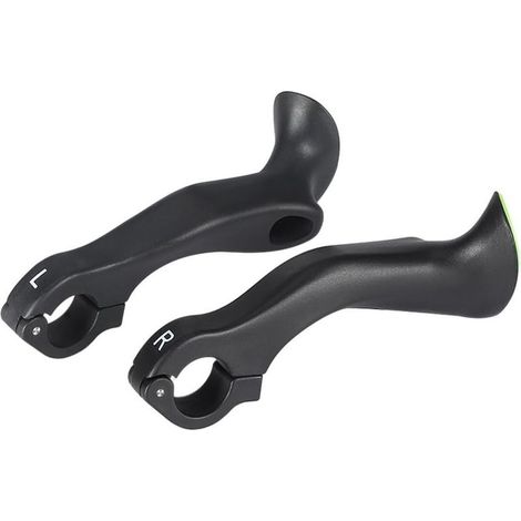 1 paire poignées de guidon de vélo, extrémités de guidon en nylon de 22,2 mm, extrémités ergonomiques pour vélo de route et la plupart des vélos (1/5)