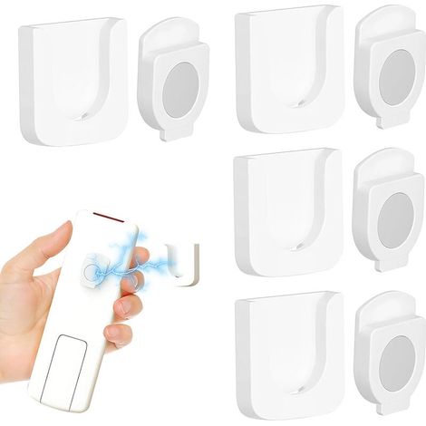 4er-Pack verbesserte starke magnetische Fernbedienungshalterung – Fernbedienungs-Wandhalterung – multifunktionaler Wand-Organizer – für Schule und Zuhause (1/4)