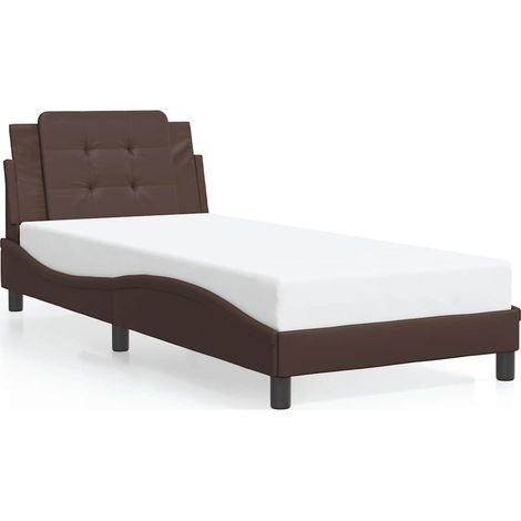 Maison Exclusive - Cadre de lit sans matelas Zadar marron 80x200 cm similicuir