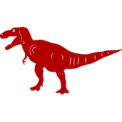 Dekorativer Anhänger mit rotem Dinosaurier-Motiv