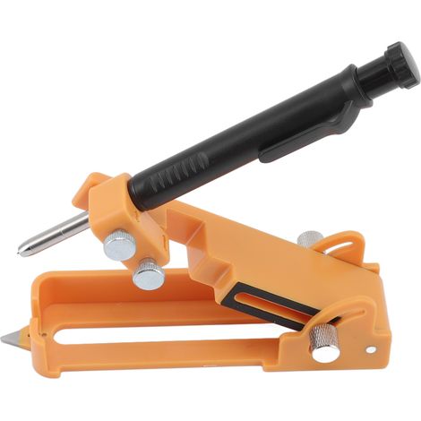 Outil de traçage multifonction, crayon de construction, alliage d'aluminium, jauge de marquage pour le travail du bois, jaune (1/5)