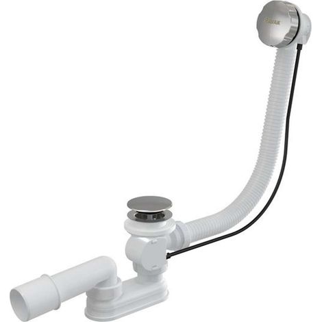 Ravak - Sistema di scarico e troppopieno per vasca da bagno, lunghezza 800 mm, bowden, cromo X01318 (1/3)