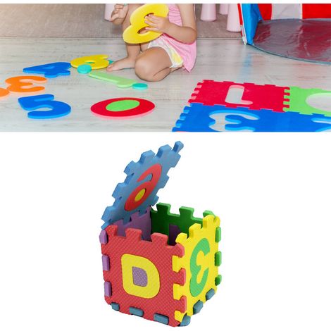 Puzzle alphabet en mousse de 36 pièces pour enfants, multicolore, éducatif, doux et sûr, tapis en mousse emboîtable. (1/5)