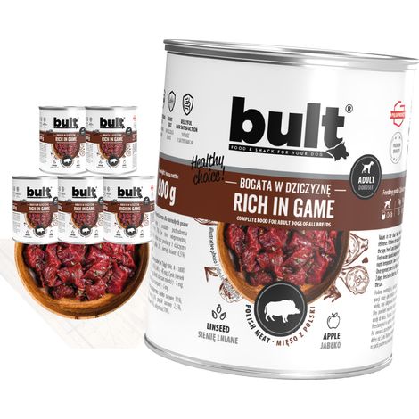 BULT CIBO UMIDO PER CANI RICCO DI SELVAGGINA SET 6x800G