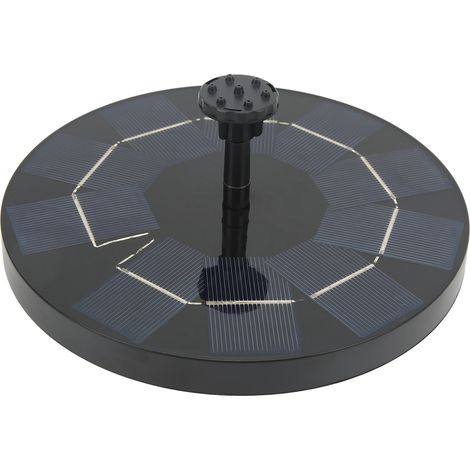 Schwimmender Solar-Vogelbrunnen, runde automatische Wasserpumpe mit 6 Düsen, 4,5 V Gleichstrom, für Gartenteiche (1/5)