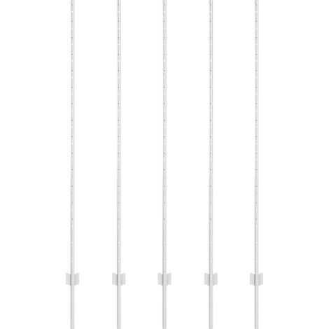 vidaXL Poteau de clôture enchâssé 5 pc Argenté 200 cm (1/5)