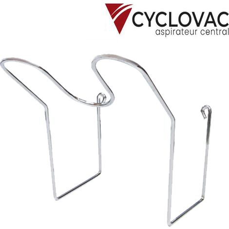Atepac – Support flexible en inox pour aspirateur centralisé – Rangement mural pour flexible et poignée – Conception arrondie pour enroulement facile