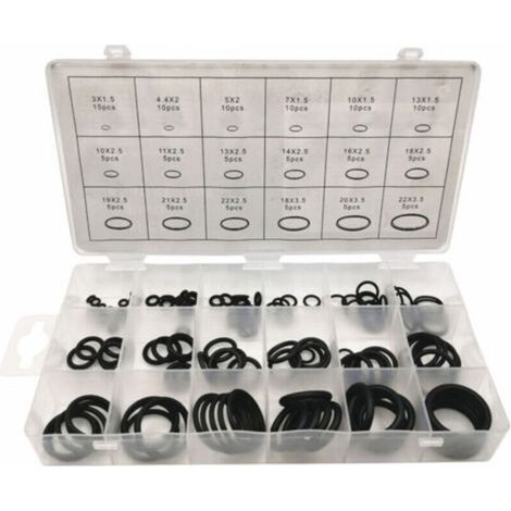 Coffret 125 pcs Joints Toriques D. 3 à 22 mm, O Ring pour Plomberie d'étanchéité de Tuyauterie Isolante