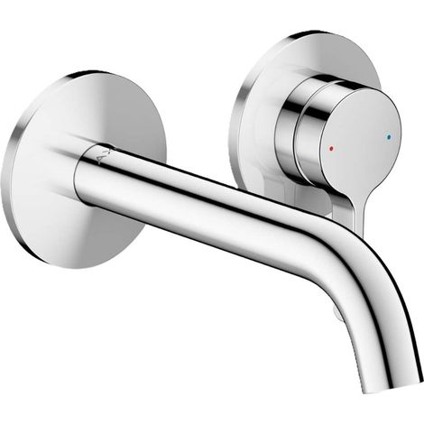 Axor One - Unterputz-Waschtischarmatur, mit Ablaufgarnitur, 2-Loch-Montage, EcoSmart, Chrom 48170000 (1/2)