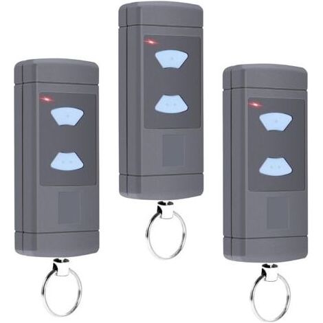 Lot de 3 émetteurs manuels compatibles avec Hörmann 868,3 MHz - Pour porte de garage Hörmann HSE2-868, HSM4-868, HS4-868, 3 canaux (1/5)
