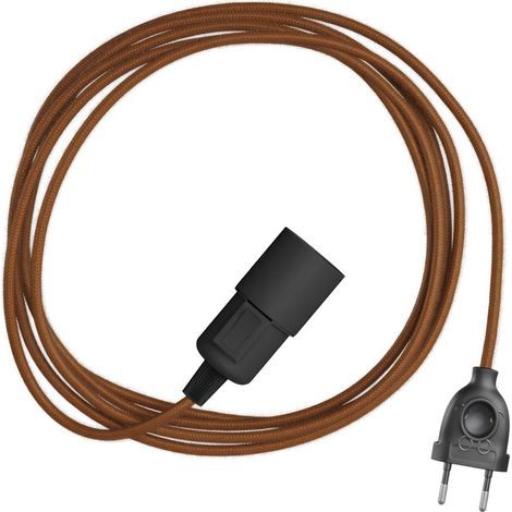 Creative Cables – Schlange – Steckdosenlampe mit farbigem Textilkabel (1/3)